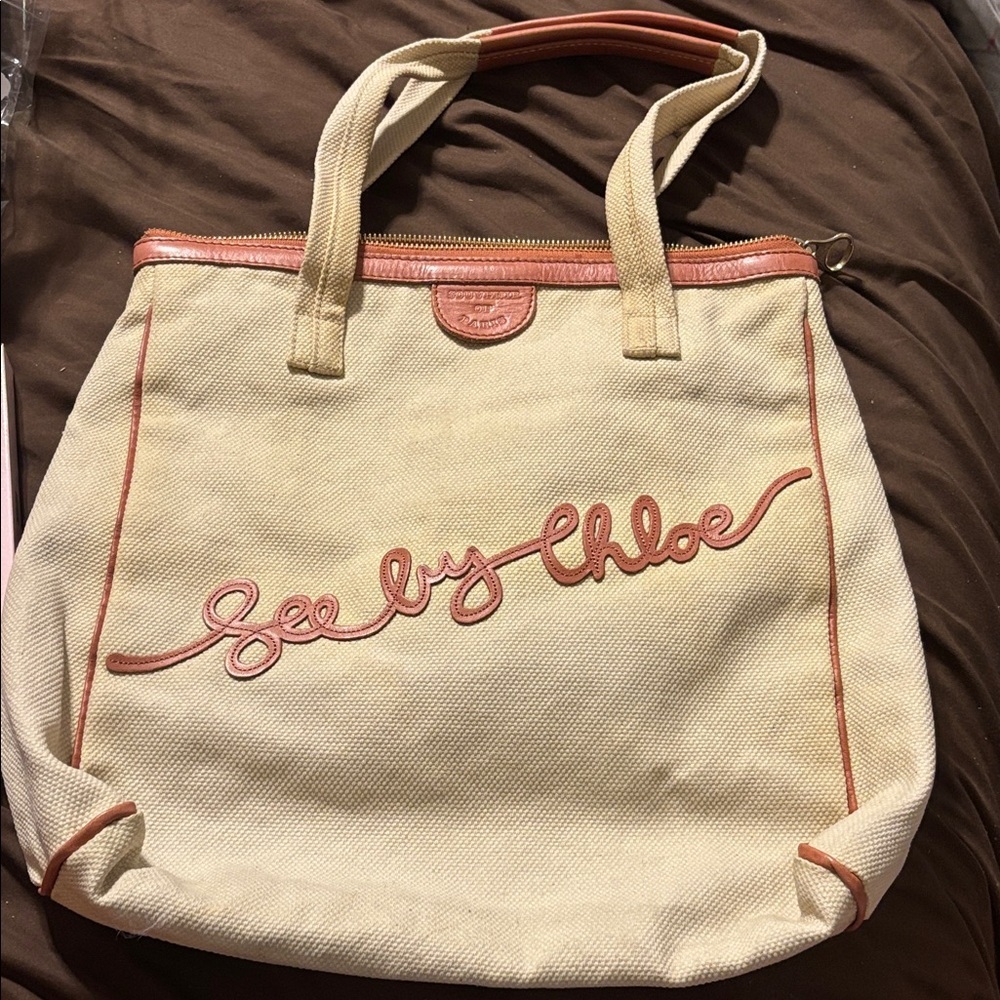 See By Chloe Cream & Tote Bag
